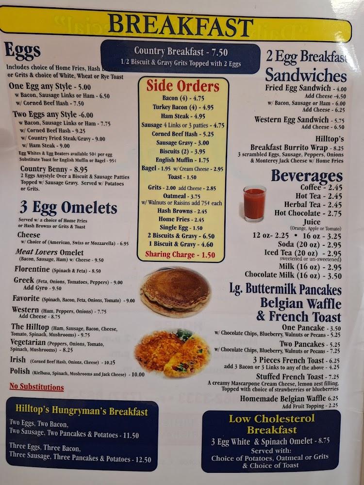 Hilltop Cafe Menu image 2